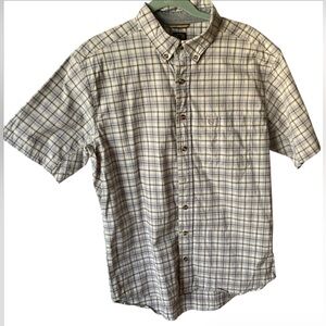 NOBLE Outfitters Men's Plaid Short Sleeve Shirt size L